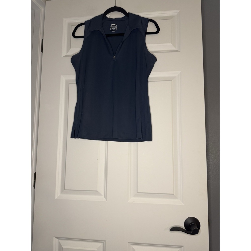 Slazenger Sleeve Golf Polo Medium Blue Women's